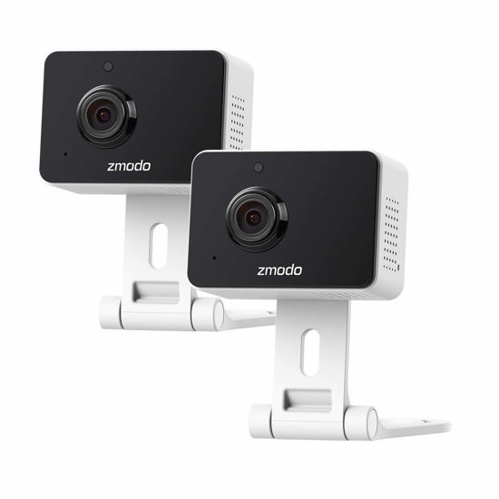 Picture of Zmodo 1080p Mini WiFi Pet Camera Two-Way Audio Smart Home Camera with Night Vision, Compatible with Alexa & the Google Assistant (2 Pack)
