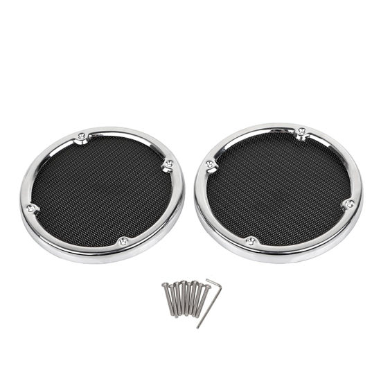 Picture of XMMT Chrome Tour Pak Speaker Trim Cover for Harley Touring Electra Glide Ultra Limited Road Glide Street Glide Trike Tri Glide 2014-2023