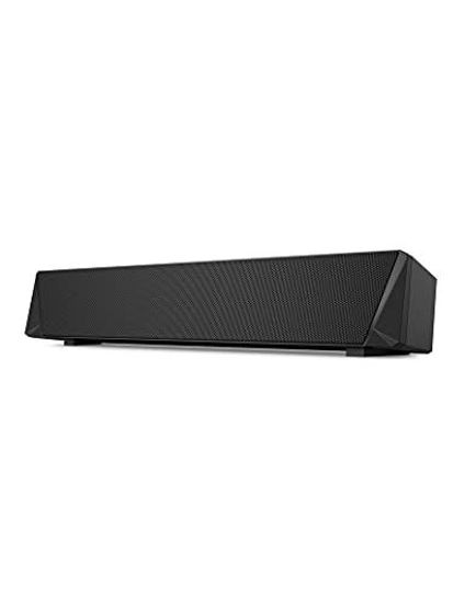 Picture of Gaming Computer Speaker, Dual Powerful 7W Drivers PC Soundbar, Colorful RGB Light, Wireless Bluetooth 5.0 or 3.5mm AUX-in Connection, Stereo Audio Computer Sound Bar for Desktop