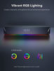 Picture of Gaming Computer Speaker, Dual Powerful 7W Drivers PC Soundbar, Colorful RGB Light, Wireless Bluetooth 5.0 or 3.5mm AUX-in Connection, Stereo Audio Computer Sound Bar for Desktop