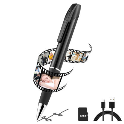 Picture of IROLIW Camera Pen Detector, 1080P HD Body Cam with Loop Recording Portable Pocket Cam for Classroom Meetings Indoor/Outdoor