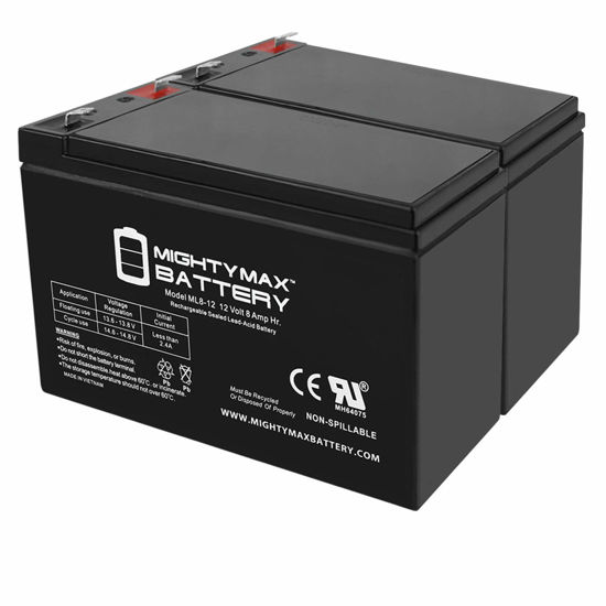 Picture of Mighty Max Battery 12V 8Ah SLA Replacement Battery for APC Back-Ups CS 350-2 Pack