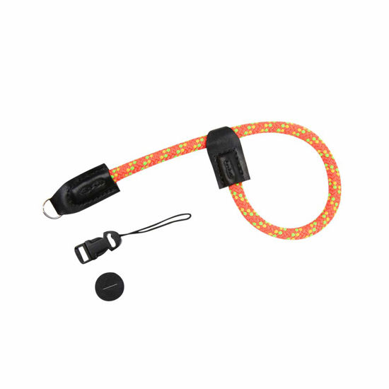 Picture of Foto&Tech Climbing Rope Camera Wrist Strap Quick Release US Made Compatible with Fuji X-T3 X-T20 X-T2 X-Pro2 Sony A6600 A6500 A6400 RX100VII Leica D-Lux 7 Ricoh GR III EOS G9 X Mark II (34cm, O/Y/G)