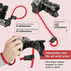 Picture of Foto&Tech Climbing Rope Camera Wrist Strap Quick Release US Made Compatible with Fuji X-T3 X-T20 X-T2 X-Pro2 Sony A6600 A6500 A6400 RX100VII Leica D-Lux 7 Ricoh GR III Canon G9 X Mark II (34cm, Red)