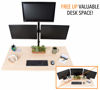 Picture of Stand Steady Triple Monitor Desk Stand with Clamp-On Base, for Home or Office Use, Height Adjustable Computer Monitor Stand with Full Articulation Mounts, Fits Most LCD/LED Monitors 13-32 Inches