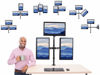 Picture of Stand Steady Triple Monitor Desk Stand with Clamp-On Base, for Home or Office Use, Height Adjustable Computer Monitor Stand with Full Articulation Mounts, Fits Most LCD/LED Monitors 13-32 Inches