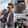 Picture of CataPurus Electronic Organizer Zipper Bag Tech Kit, Top Grain Leather Handmade, Portable Compact Travel Apple Accessories Storage Pouch Fits Phone, USB Cables, Power Banks, Chargers, Hard Drive