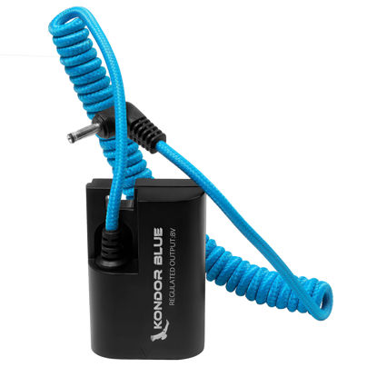 Picture of KONDOR BLUE | DC 1.35/3.5 to Canon LPE6 Dummy Battery Cable | Blue