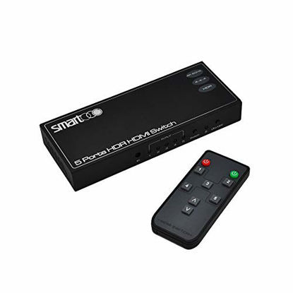 Picture of XOLORspace 23051 4K@60Hz HDR HDMI Switcher 5x1| HDR 5 Ports HDMI Switch 5x1(5 inputs and 1 Output) 4:4:4 with Remote Control/auto Switch for PS 4 PRO, Xbox ONE S, NIVIDIA Shield, Chromecast