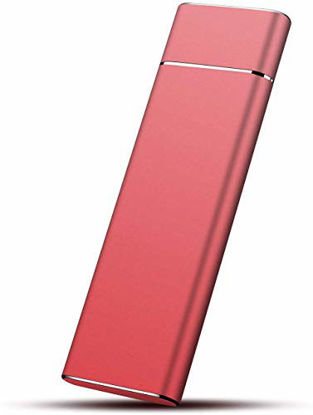 Picture of External 2TB SSD, USB 3.1 Type-C 540MB/s High-Speed Read Write Portable SSD External Hard Drive Mobile Solid State Drive (2TB, Red) (2TB, g) (2TB, EE)