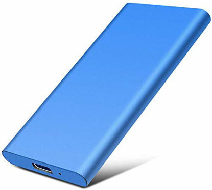 Picture of External 2TB SSD, USB 3.1 Type-C 540MB/s High-Speed Read Write Portable SSD External Hard Drive Mobile Solid State Drive (2TB, A-Blue)