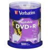 Picture of Verbatim 96575 Inkjet Printable 100 Disc Spindle 16X DVD+R White