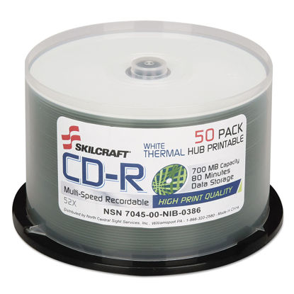 Picture of 7045016269521, CD-R Recordable Disc, 700M/80 min, 52x, Spindle