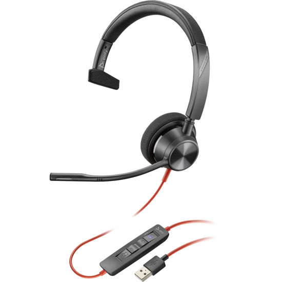 Picture of Plantronics - Blackwire 3310 - Wired, Single Ear (Mono) Headset with Boom Mic - USB-A to connect to your PC and/or Mac - Works with Teams (Certified), Zoom & more