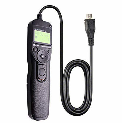 Picture of Foto&Tech LCD Timer Shutter Release Remote Control Cord (Compatible with Fujifilm X-A5, X-H1, X-E3, X70, X30, X100T, X-A2, X-T1, X-E2, X-M1, X-A1, X-Q1, S1)