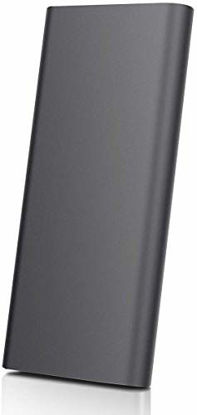 Picture of Portable 2TB External Solid State Drive, Hard Drive USB3.1 Type C Portable Solid State Drive 2000GB Compatible with Mac, PC, Desktop, Laptop, MacBook (2tb, A-Black)