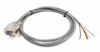 Picture of Custom Cable Connection 6 Foot DB9 Female to Blunt End RS232 Extension Serial Cable - 24 AWG with Grey PVC Jacket - Made in USA
