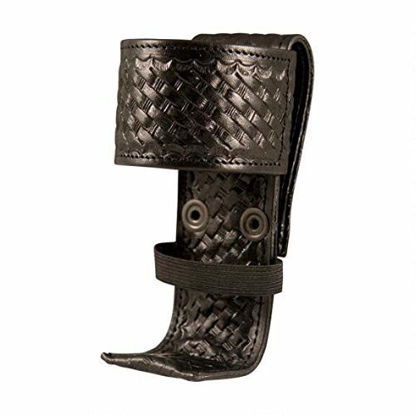 Picture of Boston Leather Deluxe Adjustable Radio Holder 5 Basket Weave Nickel 5487-3