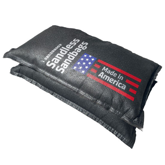 Picture of Sandbaggy 14" x 26" Water Activated Sandless Sandbags - Flood Barriers, Erosion Control - Made in The USA (Black) (5)