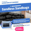 Picture of Sandbaggy 14" x 26" Water Activated Sandless Sandbags - Flood Barriers, Erosion Control - Made in The USA (Black) (5)