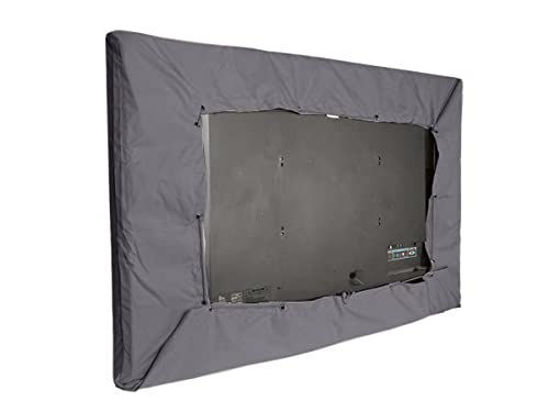Picture of Covermates Outdoor Half TV Cover - Up to 70 Inches, Durable Polyester, Weatherproof, Dustproof, Draw Cord Closure, Outdoor TV Covers-Charcoal