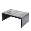 Picture of AEONS 4U Wall Mount Reinforced Bracket Network Rack Low Profile Vertical & Horizontal Mounting 19" Patch Panel Bracket for Shallow Server Switch IT Studio Equipment, Vented Top Shelf, Black