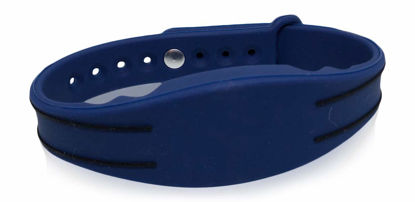 Picture of 10 Dark Blue Adjustable 26 Bit Proximity Wristbands AuthorizID Weigand Prox Wrist Band Compatable with ISOProx 1386 1326 H10301 Format Readers. Works with The vast Majority of Access Control Systems