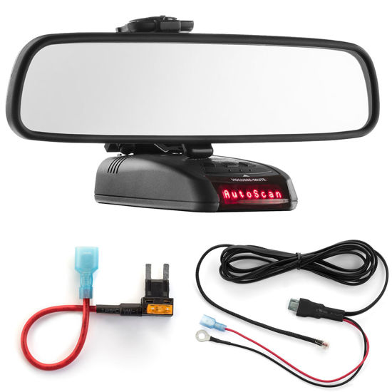 Picture of Radar Mount Mirror Mount + Direct Wire Power Cord + Mini Fuse Tap for Beltronics STI RX65 (3001401B)
