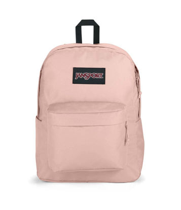 Picture of JanSport SuperBreak Plus Backpack with Padded 15-inch Laptop Sleeve and Integrated Bottle Pocket - Spacious and Durable Daypack for Work and Travel - Misty Rose