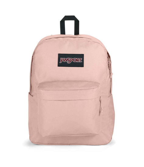 Picture of JanSport SuperBreak Plus Backpack with Padded 15-inch Laptop Sleeve and Integrated Bottle Pocket - Spacious and Durable Daypack for Work and Travel - Misty Rose