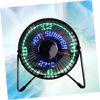 Picture of ABOOFAN 2pcs Desk Display Build Portable Clock Mini LED with Temperature USB Metal Calendar Cooling Message Home Small for Office Desktop and Fan in