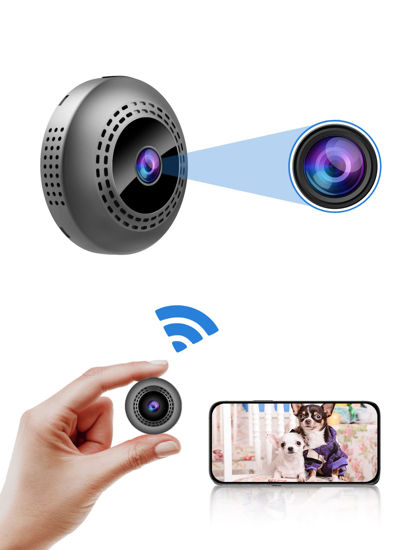 Picture of Ryscam Mini Spy Camera wifi-1080P Wireless Hidden Camera-Nanny Cam Live Feed-Portable Small Surveillance Security Camera for Car Home Indoor-with Cell Phone App