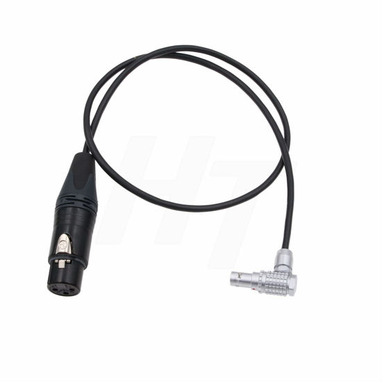 Picture of HangTon Audio Cable for ARRI Alexa 35 and Mini LF Camera Microphone Recorder XLR 3 Pin to Right Angle 6 Pin 60cm