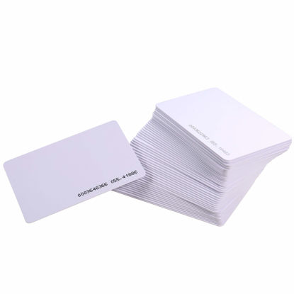 Picture of HWMATE Contactless 125Khz EM RFID Proximity ID Smart Entry Access Card for Access Control Time Attendance (100 Pack)