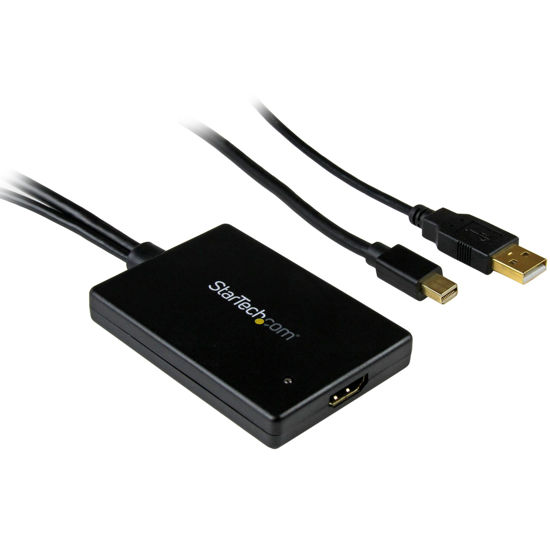 Picture of StarTech.com Mini DisplayPort to HDMI Adapter with USB Audio - Mini DP to HDMI (MDP2HDMIUSBA)