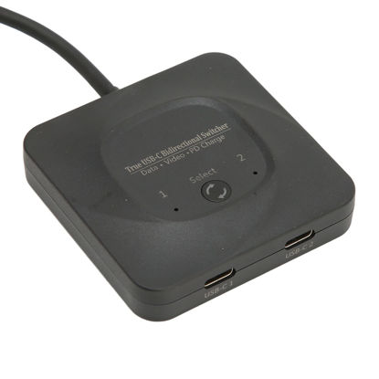 Picture of USB C Switch, Bi Direction 2 in 1 Out 8K@60Hz 10Gbps Data Transfer Type C Switcher, PD 100W Fast Charging USB C Splitter Converter with Power Indicator for 2 Computers