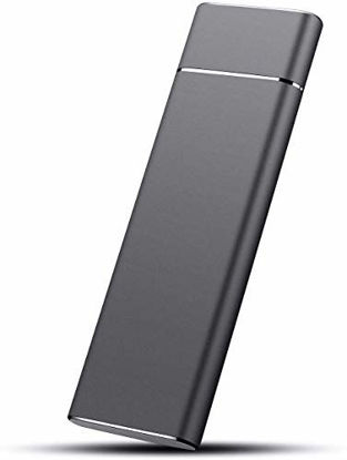 Picture of External 2TB SSD, USB 3.1 Type-C 540MB/s High-Speed Read Write Portable SSD External Hard Drive Mobile Solid State Drive (2TB, Black)