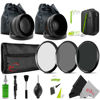 Picture of Vivitar 40.5mm UV CPL ND8 Filter Kit + 40.5mm HD Multi-Coated 2.2X Telephoto Lens + 40.5mm HD Multi-Coated .43X Wide Angle Lens with Macro + Professional Cleaning Kit