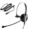 Picture of INNOTALK - Polycom Phone Classic Mono Office Phone Headset & QD Pigtail Adapter with Noise-Canceling Mic, Call Center Phone Headset, Headset for Polycom, Mitel, and More, Wired Headset for Desk Phone