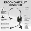 Picture of INNOTALK - Polycom Phone Classic Mono Office Phone Headset & QD Pigtail Adapter with Noise-Canceling Mic, Call Center Phone Headset, Headset for Polycom, Mitel, and More, Wired Headset for Desk Phone