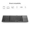 Picture of EBTOOLS Portable Bluetooth Keyboard, USB Wired/Bluetooth 3.0 Dual‑Mode Foldable Keyboard with TouchPad, Suitable for iOS/Windows/Android Systems(Black)