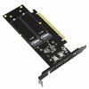 Picture of JEYI iHyper M.2 PCIE4.0 X16 to 4X NVME Adapter Card PCIE4.0 GEN4 X16 to 4X NVME RAID Card PCI-E VROC Card