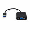 Picture of Rocstor Premium USB to VGA Adapter - USB 3.0 to VGA external USB Video Graphics Adapter for PC and Mac- Resolutions Up to 1920x1200 1080P- 1X USB 3.0 Type A Male, 1 X VGA Female - 6” - black - Compatible with PC or Mac USB Graphics Card Adapter