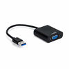 Picture of Rocstor Premium USB to VGA Adapter - USB 3.0 to VGA external USB Video Graphics Adapter for PC and Mac- Resolutions Up to 1920x1200 1080P- 1X USB 3.0 Type A Male, 1 X VGA Female - 6” - black - Compatible with PC or Mac USB Graphics Card Adapter