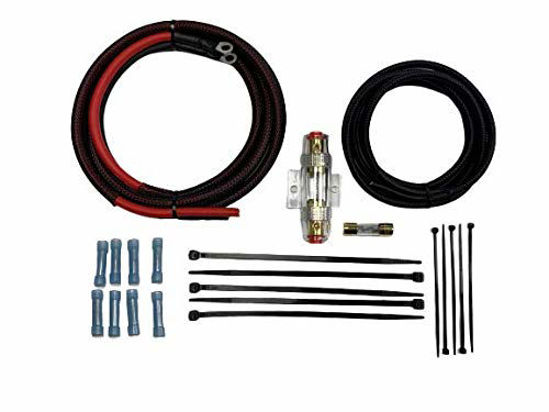 Picture of Motorcycle Amplifier Wiring kit fits All Motorcycles Including Victory, Harley, Indian, Kawasaki. Works with All Makes of amplifiers Including Soundstream, Rockford Fosgate, Diamond Micro and More.