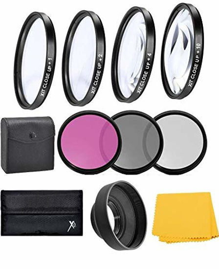 Picture of 58mm Macro Close-up & Filter Kit for Canon PowerShot SX70 SX60 SX50 SX40 SX540 SX530 SX520 HS, SX30 SX20 SX10 is
