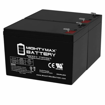 Picture of Mighty Max Battery 12V 9AH Replaces CyberPower Intelligent 1500VA UPS - 2 Pack