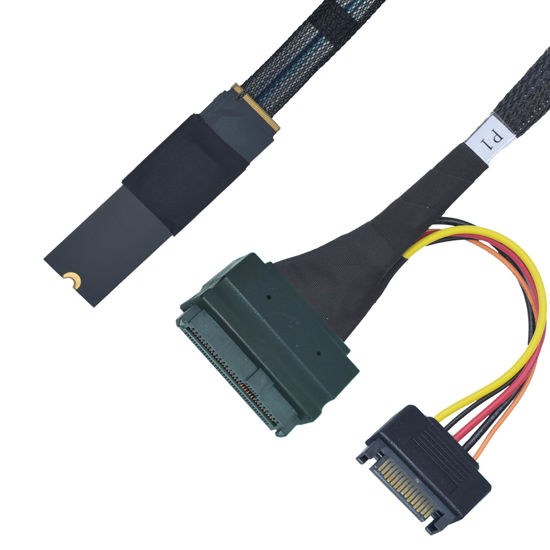 Picture of LetLinkSo PCIe 5.0 M.2 to U.2 Adapter, M.2 to SFF-8639 U.2 NVMe SSD Cable with 15Pin Power, 1.6ft (50cm)