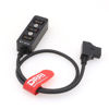 Picture of DRRI 3 Port P-tap to Dtap Metal Power Distribution Box with 1/4" Thread for ARRI Red Tilta Handle BMPCC 4K 6K (Black)