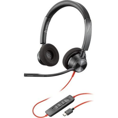 Picture of Plantronics Poly Blackwire 3320 Microsoft USB-C Wired Headset - 214013-101